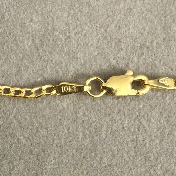 10k Solid Yellow Gold 7in Cuban Link 1.9mm Bracelet ~ NEW - Picture 6 of 8